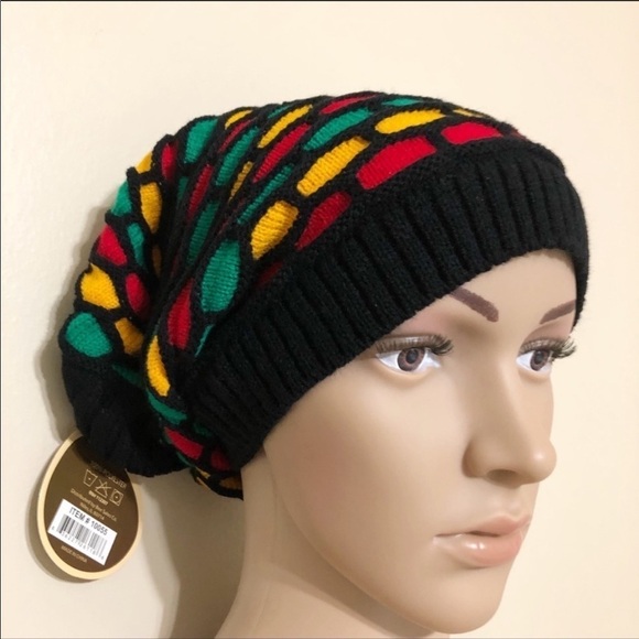 Rastafarian Red, Green, and Yellow Beanie​ main image 8
